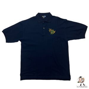 Swing Sway Play Air BP Polo Shirt Mens XL Extra Large Navy Blue Combed Cotton